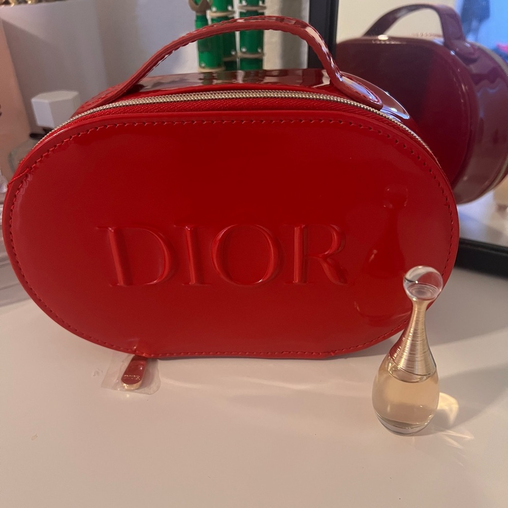 Dior Holiday Red Pouch Bag